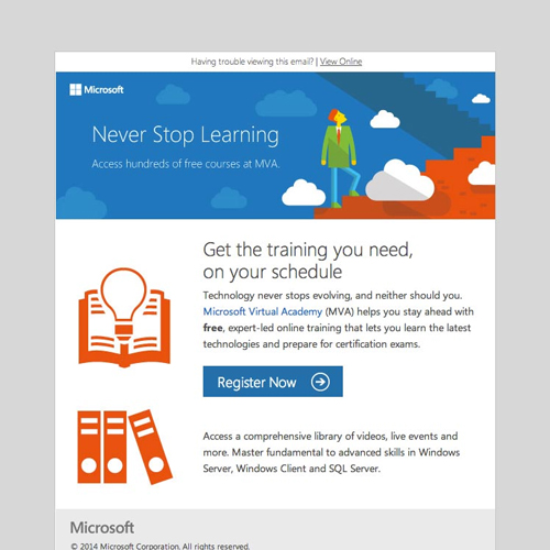 Microsoft Learning email